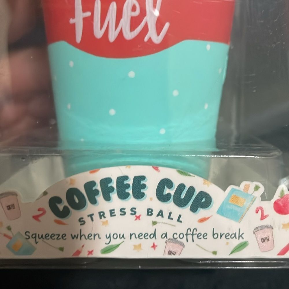 New Eccolo coffee cup espresso latte teacher fuel blue stress ball squeezeball - Picture 4 of 10